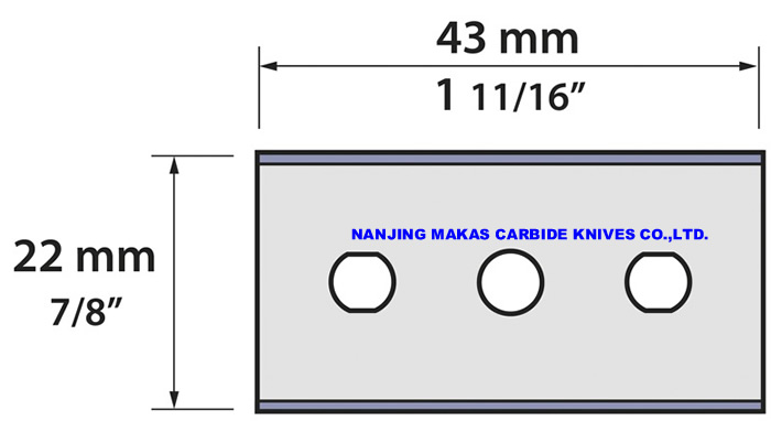 Three Hole Razor Slitter Blades, 3 Hole Blades